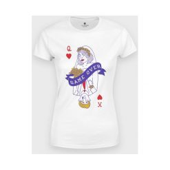 Koszulka damska Game over Queen. Koszulki damskie MegaKoszulki, m, bez wzorów, z bawełny, z podwójnym kołnierzykiem. Za 49,90 zł.