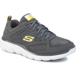 Buty SKECHERS - Strategic 999789 CHA Grey. Szare buty sportowe męskie Skechers, ze skóry, bez zapięcia, na fitness i siłownię. Za 229,99 zł.