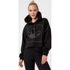 Adidas Originals Bluza Czarny. Czarne bluzy damskie adidas Originals, z aplikacjami, z bawełny, bez rękawów, bez kaptura. Za 283,95 zł.