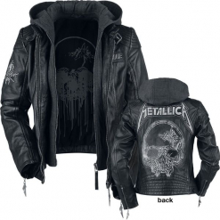 Metallica EMP Signature Collection Kurtka skórzana damska czarny. Czarne kurtki damskie marki Metallica, s, z motywem zwierzęcym. Za 1059,90 zł.