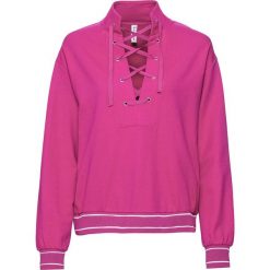 Bluza bonprix różowa magnolia - biały. Różowe bluzy damskie bonprix, bez wzorów, bez rękawów, bez kaptura. Za 99,99 zł.