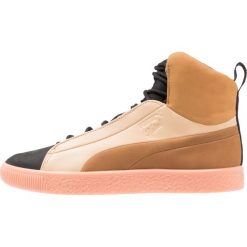 Puma CLYDE FSHN GLOW MID NATUREL Tenisówki i Trampki wysokie black/natural/chipmunk. Brązowe tenisówki damskie Puma, ze skóry ekologicznej. W wyprzedaży za 367,20 zł.