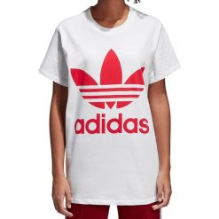 Adidas Koszulka damska Originals Treofil Tee biała r. 34 (CY2275). Białe bluzki damskie marki Adidas. Za 143,19 zł.