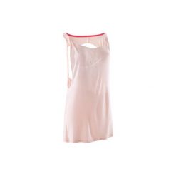 Top do tańca damski. Czarne t-shirty damskie DOMYOS, z elastanu, z okrągłym kołnierzem. Za 49,99 zł.
