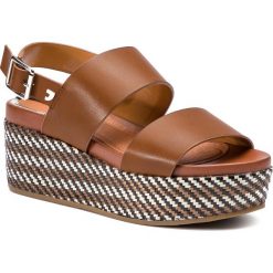 Espadryle GIOSEPPO - Serres 48567 Tan. Pomarańczowe espadryle damskie marki Gioseppo, ze skóry ekologicznej, na obcasie. Za 259,00 zł.