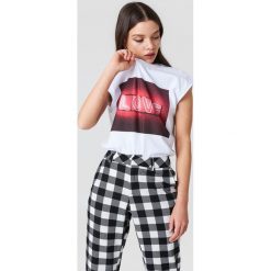 MSCH Copenhagen T-shirt Jade - White. Białe t-shirty damskie MSCH Copenhagen, z nadrukiem, z bawełny. Za 80,95 zł.