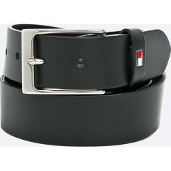 Tommy Hilfiger - Pasek skórzany. Pomarańczowe paski męskie marki TOMMY HILFIGER, w paski, ze skóry. W wyprzedaży za 149,90 zł.