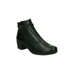 Botki Fluchos F0588. Czarne botki damskie Fluchos, bez obcasa, bez zapięcia. Za 505,61 zł.