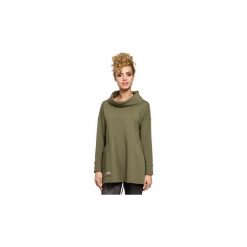 Bluzy Moe M260 Bluza oversize z kominem i kieszenią. Szare bluzy damskie marki Moe, s, bez wzorów, bez rękawów, bez kaptura. Za 99,00 zł.