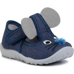 Kapcie SUPERFIT - 0-609249-8000 Blau. Niebieskie sandały chłopięce Superfit, z tworzywa sztucznego, bez zapięcia. Za 149,00 zł.