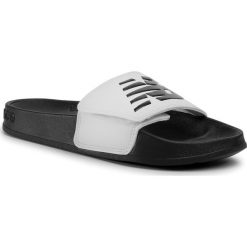 Klapki NEW BALANCE - SWA200W1 Biały. Białe klapki damskie New Balance, bez wzorów, ze skóry ekologicznej, bez obcasa. W wyprzedaży za 119,00 zł.
