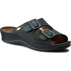 Klapki SCHOLL - Weekend F20068 1040 360 Navy Blue. Niebieskie klapki damskie Scholl, w paski, ze skóry, bez obcasa. Za 249,00 zł.