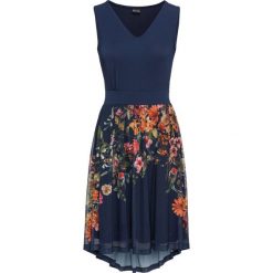 Sukienka z dżerseju bonprix kobaltowy w kwiaty. Sukienki damskie bonprix. Za 129,99 zł.