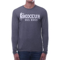 BOXEUR Koszulka długi rękaw melanż r.S (BXE-2809F). Szare t-shirty męskie BOXEUR, m, z długim rękawem. Za 91,87 zł.