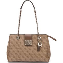 Guess Logo City Torebka Brązowy. Pomarańczowe torebki klasyczne damskie Guess, z aplikacjami, z poliesteru, bez dodatków. Za 636,95 zł.