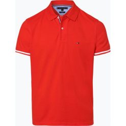 Tommy Hilfiger - Męska koszulka polo, czerwony. Czerwone koszulki męskie TOMMY HILFIGER, m, w paski, z bawełny, sportowe, bez rękawów. Za 299,95 zł.
