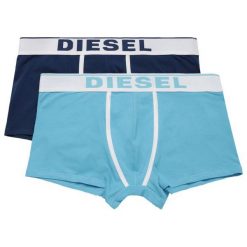 Diesel Zestaw Bokserek Męskich Damien 2 Szt. S Niebieski. Niebieskie bokserki męskie Diesel, bez wzorów, z bawełny. Za 149,00 zł.