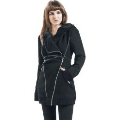 Poizen Industries Reaver Jacket Płaszcz damski czarny. Czarne płaszcze damskie marki Poizen Industries, xl, z materiału. Za 199,90 zł.