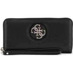 Guess Open Road Large Portfel Czarny. Czarne portfele damskie Guess, z aplikacjami, z materiału. Za 257,95 zł.