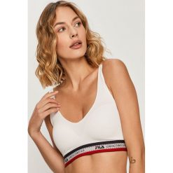 Fila - Biustonosz. Niebieskie biustonosze Fila, z nadrukiem, z elastanu. Za 129,90 zł.