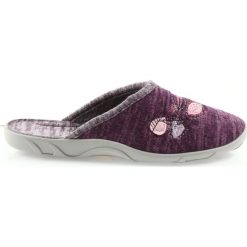 Fioletowe Befado buty damskie kapcie 235d152. Fioletowe kapcie damskie Befado, z bawełny. W wyprzedaży za 49,00 zł.