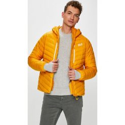 Jack Wolfskin - Kurtka puchowa Mount Floyen. Żółte płaszcze męskie marki Jack Wolfskin, m, bez wzorów, z poliesteru, krótkie, z kapturem. W wyprzedaży za 669,90 zł.