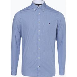 Tommy Hilfiger - Koszula męska, czarny. Szare koszule męskie na spinki marki TOMMY HILFIGER, l, z bawełny, button down, z długim rękawem. Za 279,95 zł.