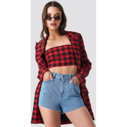 Szorty damskie: Trendyol Szorty jeansowa z surowym brzegiem – Blue