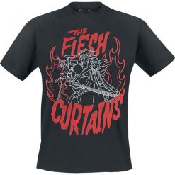 Rick And Morty Flesh Curtains T-Shirt czarny. Czarne koszulki męskie marki Rick And Morty, l, z nadrukiem, klasyczne, z okrągłym kołnierzem. Za 42,90 zł.