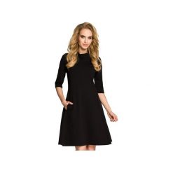 M279 Sukienka z golfem czarna. Czarne sukienki damskie Moe, s, bez wzorów, z bawełny, eleganckie, z golfem, bez rękawów. Za 129,00 zł.