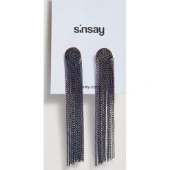 Wiszące kolczyki - Czarny. Czarne kolczyki damskie Sinsay. Za 15,00 zł.