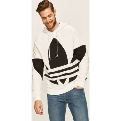 Adidas Originals - Bluza. Białe bluzy męskie adidas Originals, s, z aplikacjami, z bawełny, z kapturem, bez rękawów, z kapturem. W wyprzedaży za 219,90 zł.