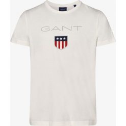 Gant - T-shirt męski, beżowy. Brązowe t-shirty męskie GANT, m, z nadrukiem, z bawełny, bez kołnierzyka. Za 129,95 zł.