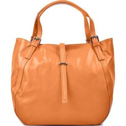 Torebki klasyczne damskie: Skórzana torebka w kolorze koniaku – (S)30 x (W)45 x (G)13 cm