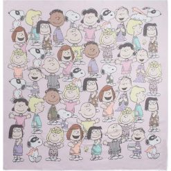 Chusty damskie: Chusta „Peanuts” w kolorze jasnoróżowym – 110 x 110 cm