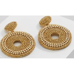 Kolczyki damskie: Kenneth Jay Lane SEEDBEAD CIRCLE DROP Kolczyki goldcoloured