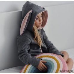 Bluzy dziewczęce: Bluza Królik z uszami ciemny szary