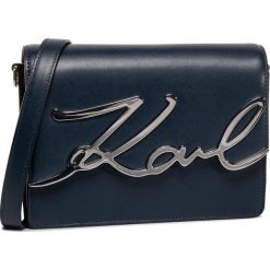 Torebka KARL LAGERFELD - 205W3002 Navy 315. Czarne listonoszki damskie KARL LAGERFELD, bez wzorów, ze skóry, bez dodatków. Za 1579,00 zł.