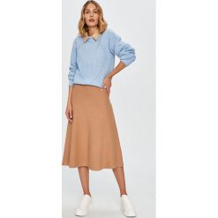 Scotch & Soda - Sweter. Niebieskie swetry damskie Scotch & Soda, s, bez wzorów, z wełny, z długim rękawem, długie, bez kaptura. Za 519,90 zł.