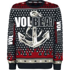 Swetry klasyczne męskie: Volbeat Holiday Sweater 2017 Sweter z dzianiny czarny/czerwony/biały