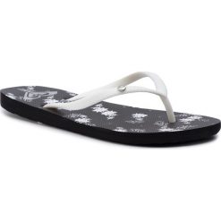 Japonki ROXY - ARJL100664 Bwp. Czarne klapki damskie Roxy, bez wzorów, z tworzywa sztucznego, bez obcasa. Za 99,00 zł.