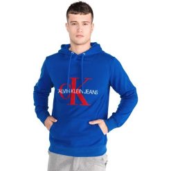 Calvin Klein Bluza Niebieski. Niebieskie bluzy męskie Calvin Klein, xxl, z haftami, z bawełny, bez kołnierzyka, bez rękawów, bez kaptura. Za 516,95 zł.