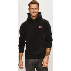 Tommy Jeans - Bluza. Czarne bluzy męskie Tommy Jeans, s, z aplikacjami, z elastanu, z kapturem, bez rękawów, z kapturem. Za 539,90 zł.