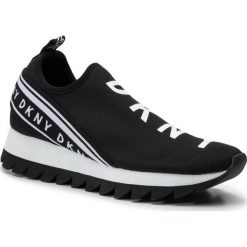 Sneakersy DKNY Abbi K1966559. Czarne półbuty damskie DKNY, bez wzorów, bez obcasa, bez zapięcia. Za 599,00 zł.