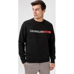 Calvin Klein Bluza Czarny. Czarne bluzy męskie Calvin Klein, m, z nadrukiem, z bawełny, bez kołnierzyka, bez rękawów, bez kaptura. Za 393,95 zł.