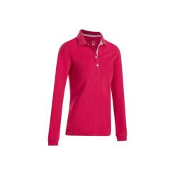 Koszulka polo do golfa 500 damska. Różowe koszulki damskie polo INESIS, s, bez wzorów, z elastanu, z golfem, bez rękawów. W wyprzedaży za 39,99 zł.