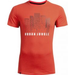 T-shirt męski TSM612 - czerwony - Outhorn. Czerwone koszulki męskie Outhorn, m, z bawełny. W wyprzedaży za 29,99 zł.