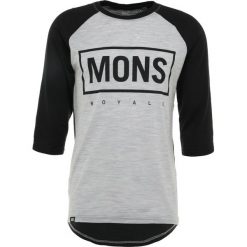 Mons Royale REDWOOD RAGLAN BOX Koszulka sportowa black/grey marl. Czarne koszulki męskie marki Mons Royale, m, bez wzorów, z elastanu, sportowe, bez kołnierzyka, z długim rękawem, długie. Za 379,00 zł.