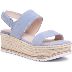 Espadryle MARC O'POLO - 003 15631402 305 Blue 850. Niebieskie espadryle damskie Marc O'Polo, bez wzorów, ze skóry, bez obcasa. W wyprzedaży za 349,00 zł.