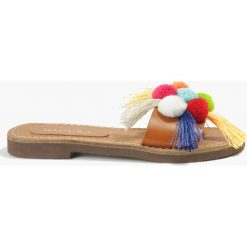 Chodaki damskie: Klapki brązowe Sunny